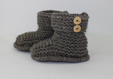2 Button Childrens Slipper Boots