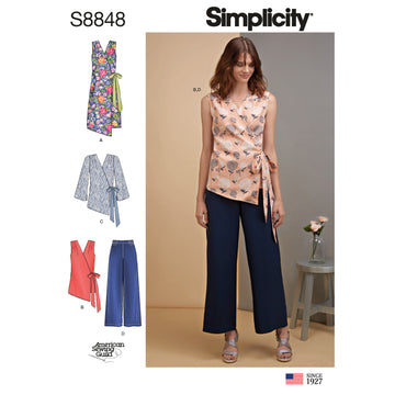 Simplicity S8848 Misses Dress, Tops and Pants - Sewing Pattern