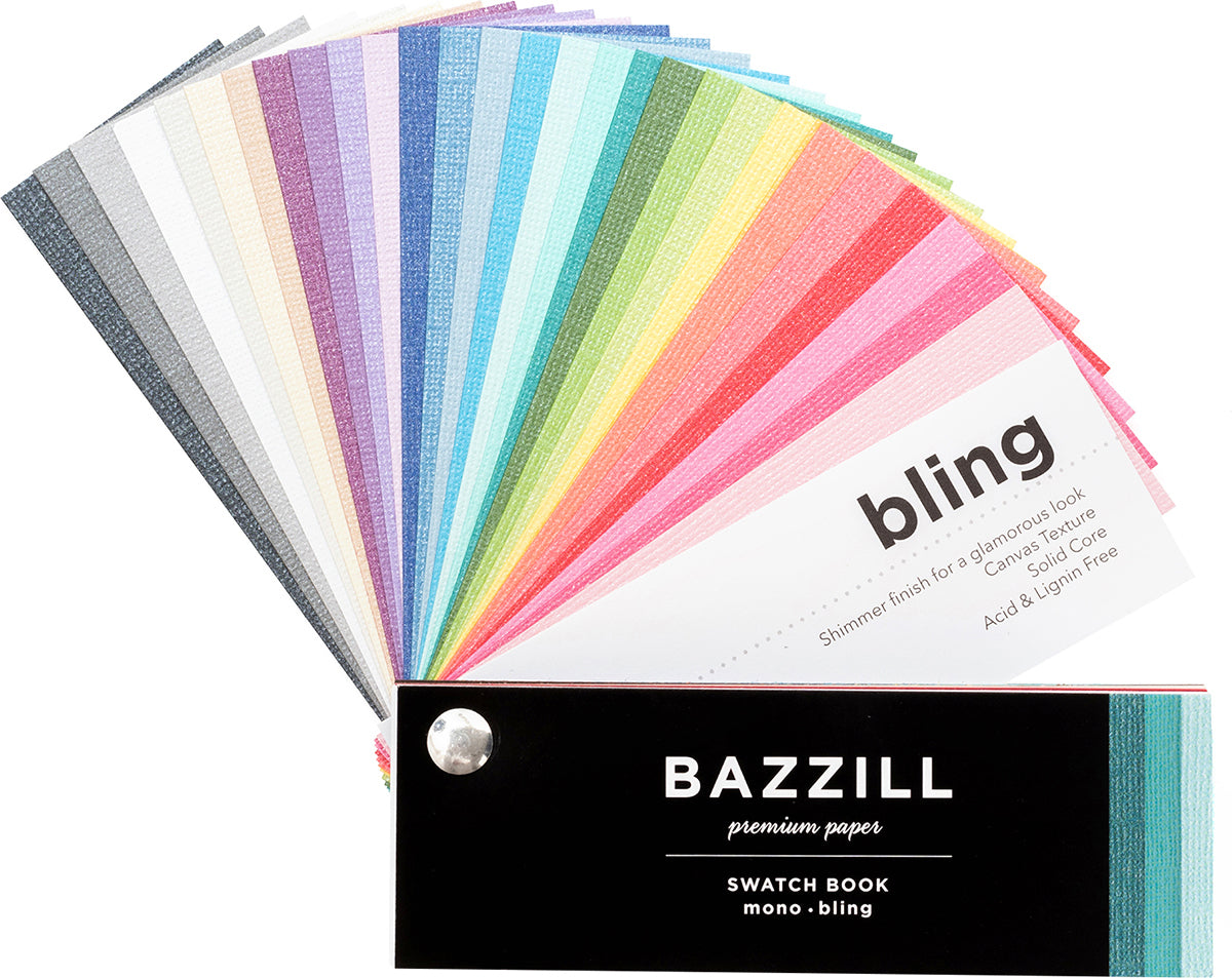 Bazzill 2018 Cardstock Swatchbook - Mono & Bling