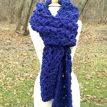 Julia chunky oversized crochet scarf
