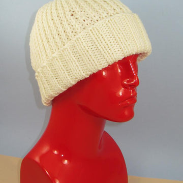Chunky 2x2 Rib Cuff Fishermans Rib Beanie Hat