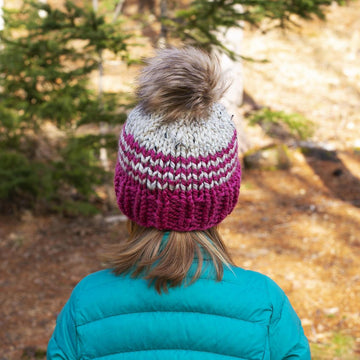 Pinstripe Color Block Chunky Hat Toque Baby Child Women