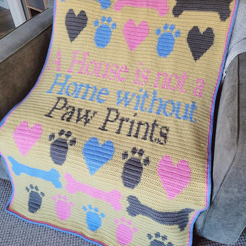 Paw Prints Dog Blanket