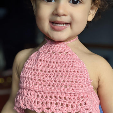 Worsted toddler crop top