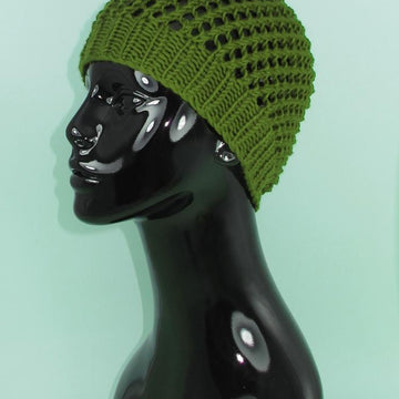 Simple Chunky Lacey Skullcap Hat