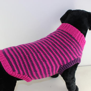 Chunky Stripe Dog Coat