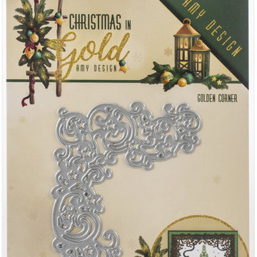 Find It Trading Amy Design Die - Golden Corner, Christmas In Gold