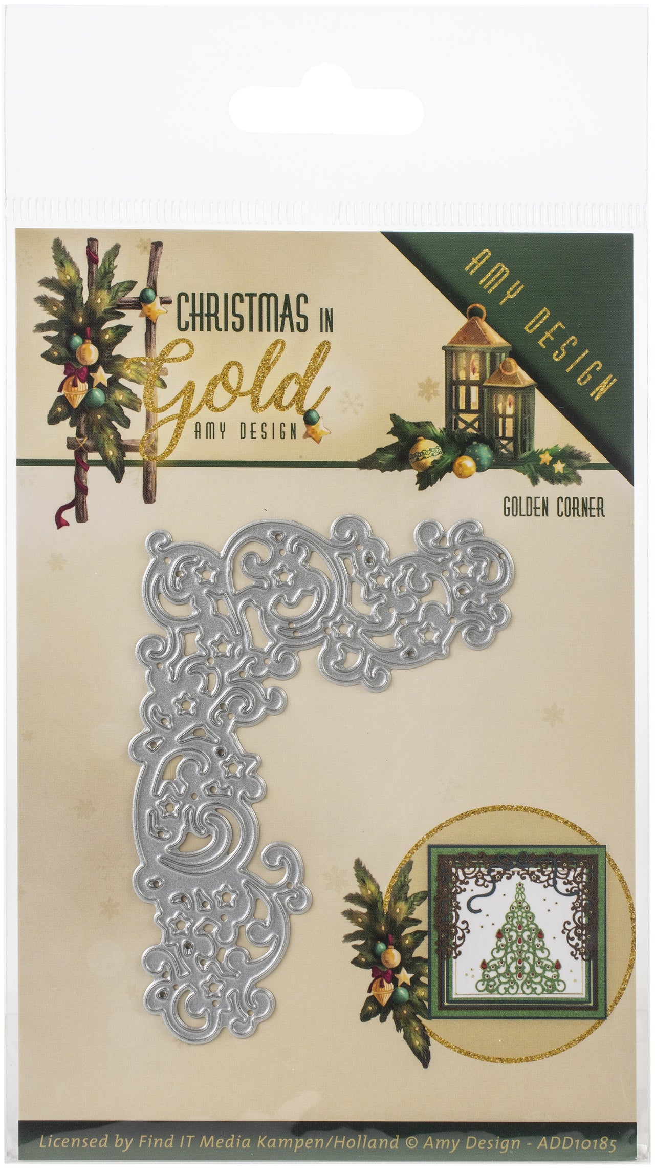 Find It Trading Amy Design Die - Golden Corner, Christmas In Gold
