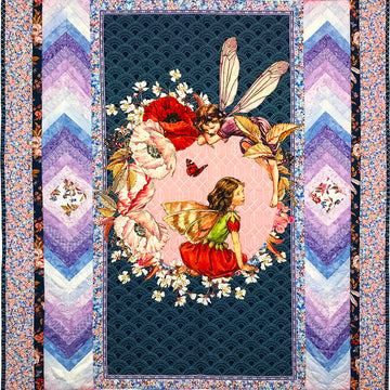 Michael Miller Fabrics Elderberries Flower Fairies Panel Quilt - Downloadable PDF