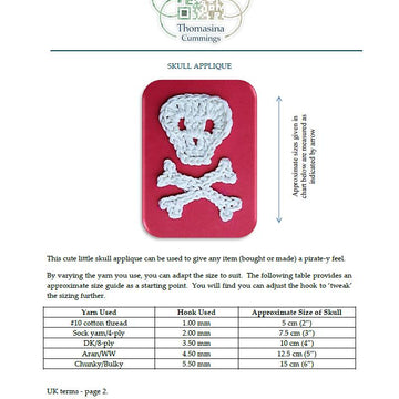 Skull and Crossbones Applique