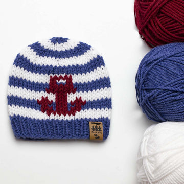 Nautical Anchor Striped Hat