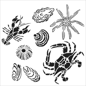 The Crafter's Workshop Crafter's Workshop Template 6"X6" - Gulf Coast Creatures