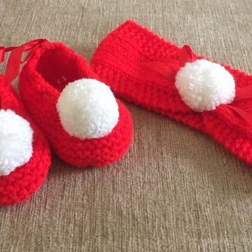 Ballerina Shoes with Hairband Prem to 12mths