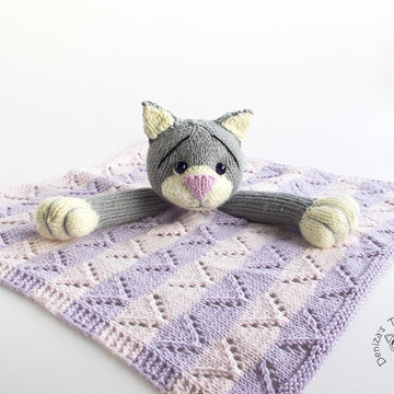 Gray Cat Toy Baby Blanket