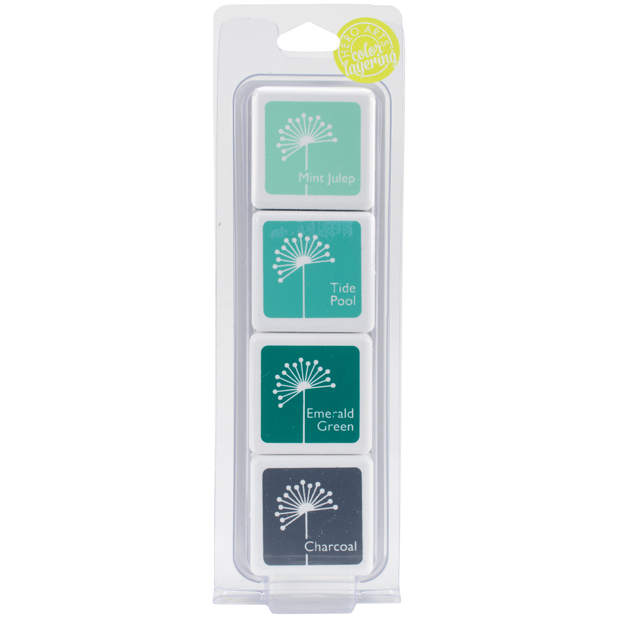 Hero Arts Dye Ink Cubes 4/Pkg - May's Shades Of Teal