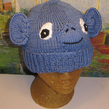 Blue Monkey Beanie Animal Hat