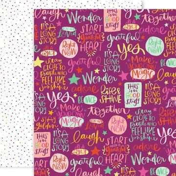 American Crafts Paige Evans Truly Grateful Double-Sided Cardstock 12"X12" 25/Pkg - #17