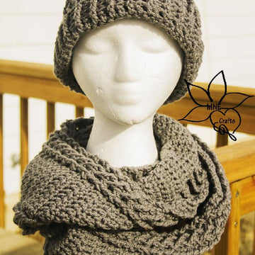 Cables & Braids Cowl & Beanie Set