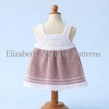 Meadow and Blush Dolls Sundress Knitting Pattern P44 – DK Yarn – Elizabeth Primrose Patterns