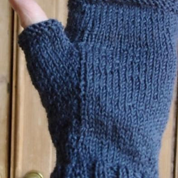 Dog Rose fingerless mitts