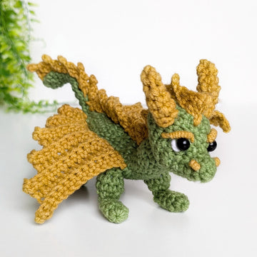 Dante the Dragon crochet pattern, amigurumi dragon pattern