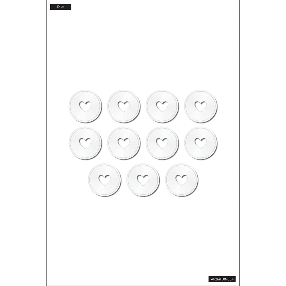 The Happy Planner White Medium Metal Discs