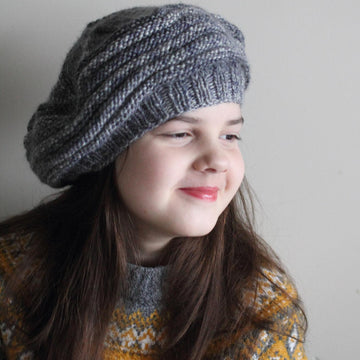 Ava Beret for Aran yarn