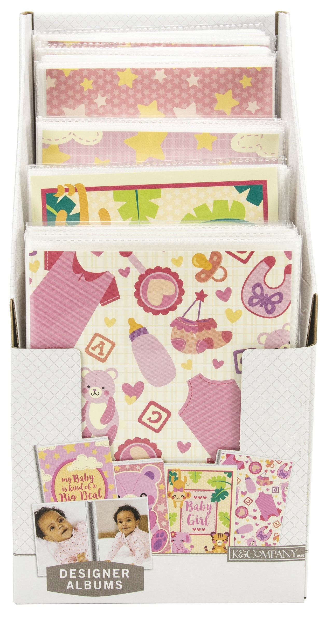 K&Company Floral Album 4"X6" 12 PDQ Display - Baby Girl