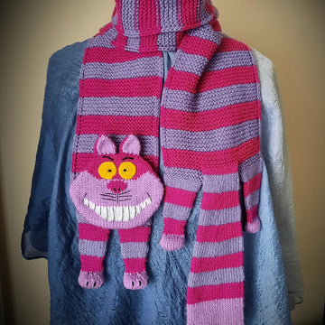 Grinning Cheshire Cat scarf