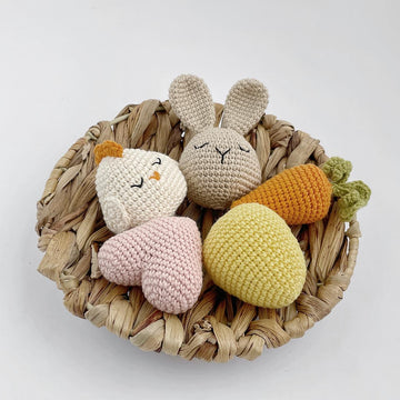 Crochet pattern Easter decorations Amigurumi Easter egg pattern Bunny Chicken Carrot Heart