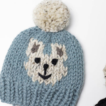 Bear Face Chunky Winter Pompom Hat
