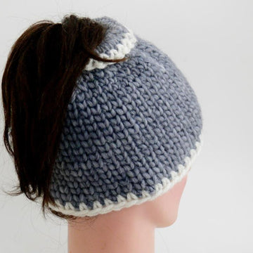 Bun Hat Knit Look Crochet