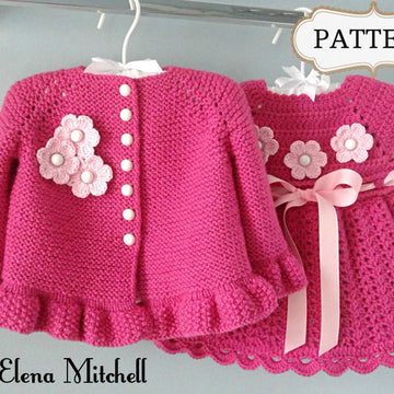 Baby Dress Baby Cardigan Knitting Crochet Pattern