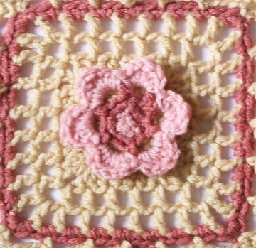 Floral Filet - 6" Square