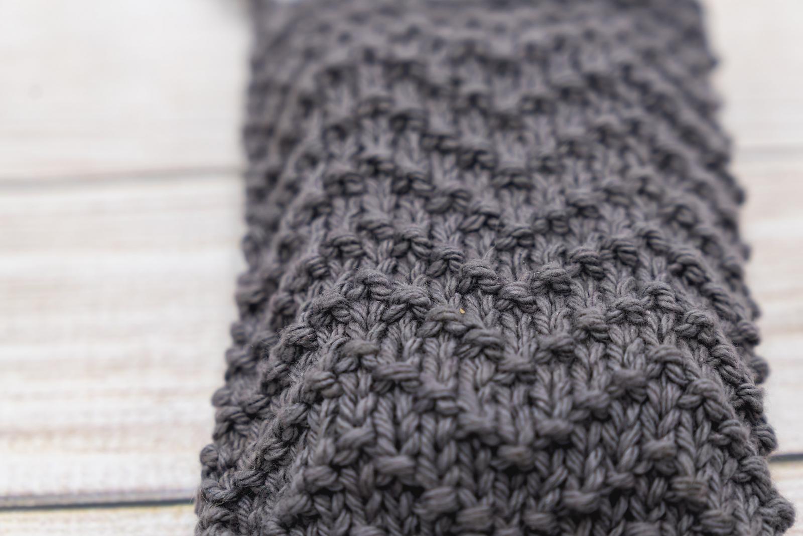 Chevron Seed Stitch Soap Sack