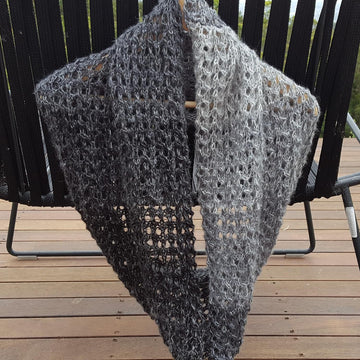 Sylvia - lace stitch beanie and cowl