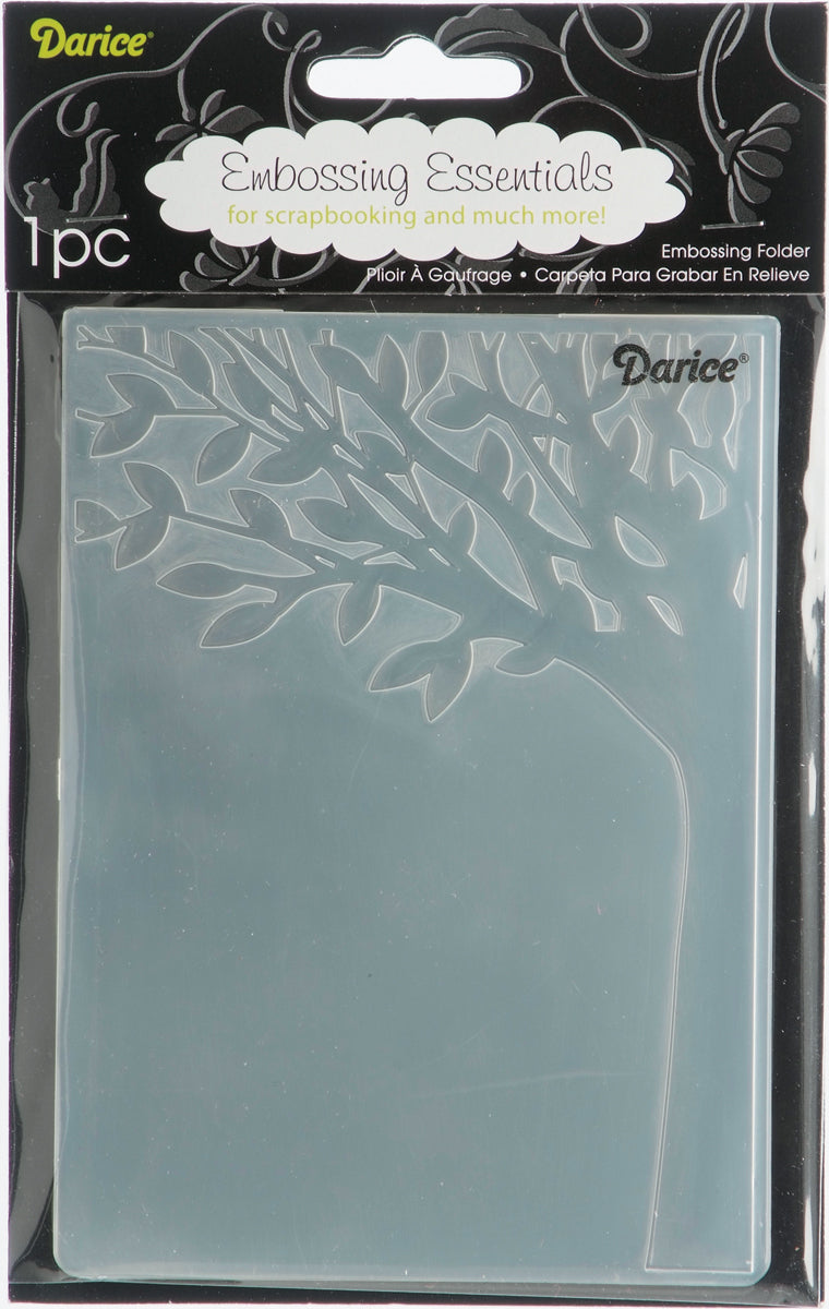 Darice Embossing Folder 4.25"X5.75" - Leafy Tree Trunk