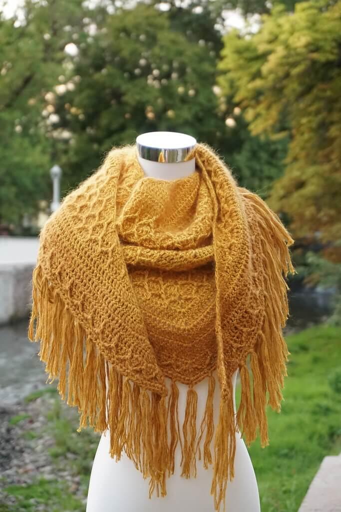 Dipped in Honey shawl