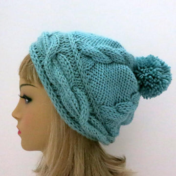 Tatyana Hat and Headband  with 3D Cables