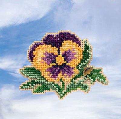 Mill Hill Tricolour Pansy Ornament Cross Stitch Kit