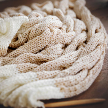 Creamy Cables Throw