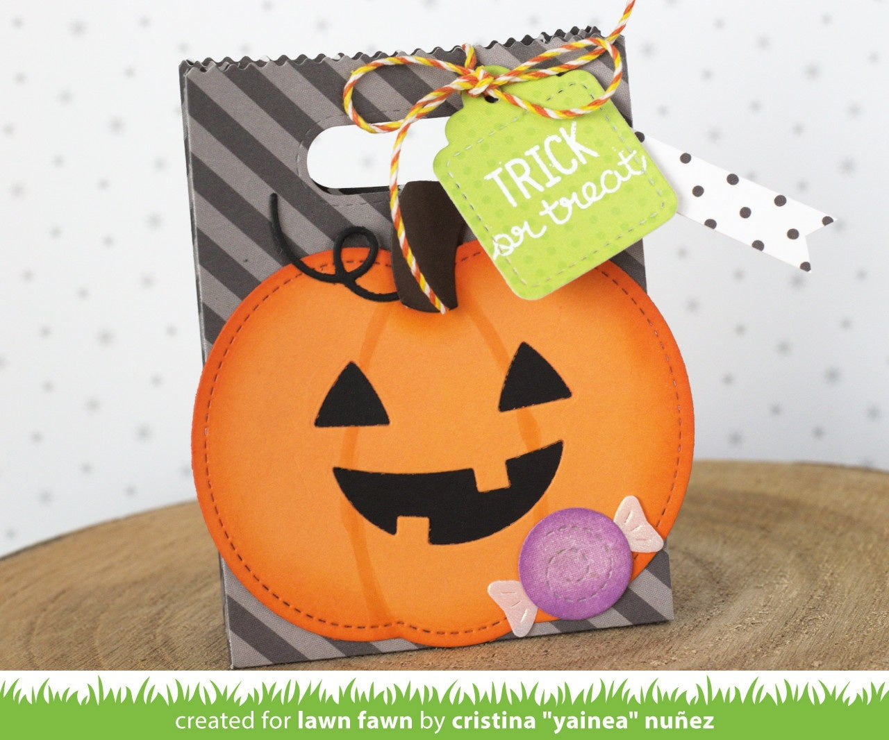 Lawn Fawn Lawn Cuts Custom Craft Die - Outside-In Stitched Pumpkin