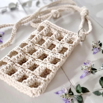 Mobile phone crossbody shoulder bag crochet pattern T29