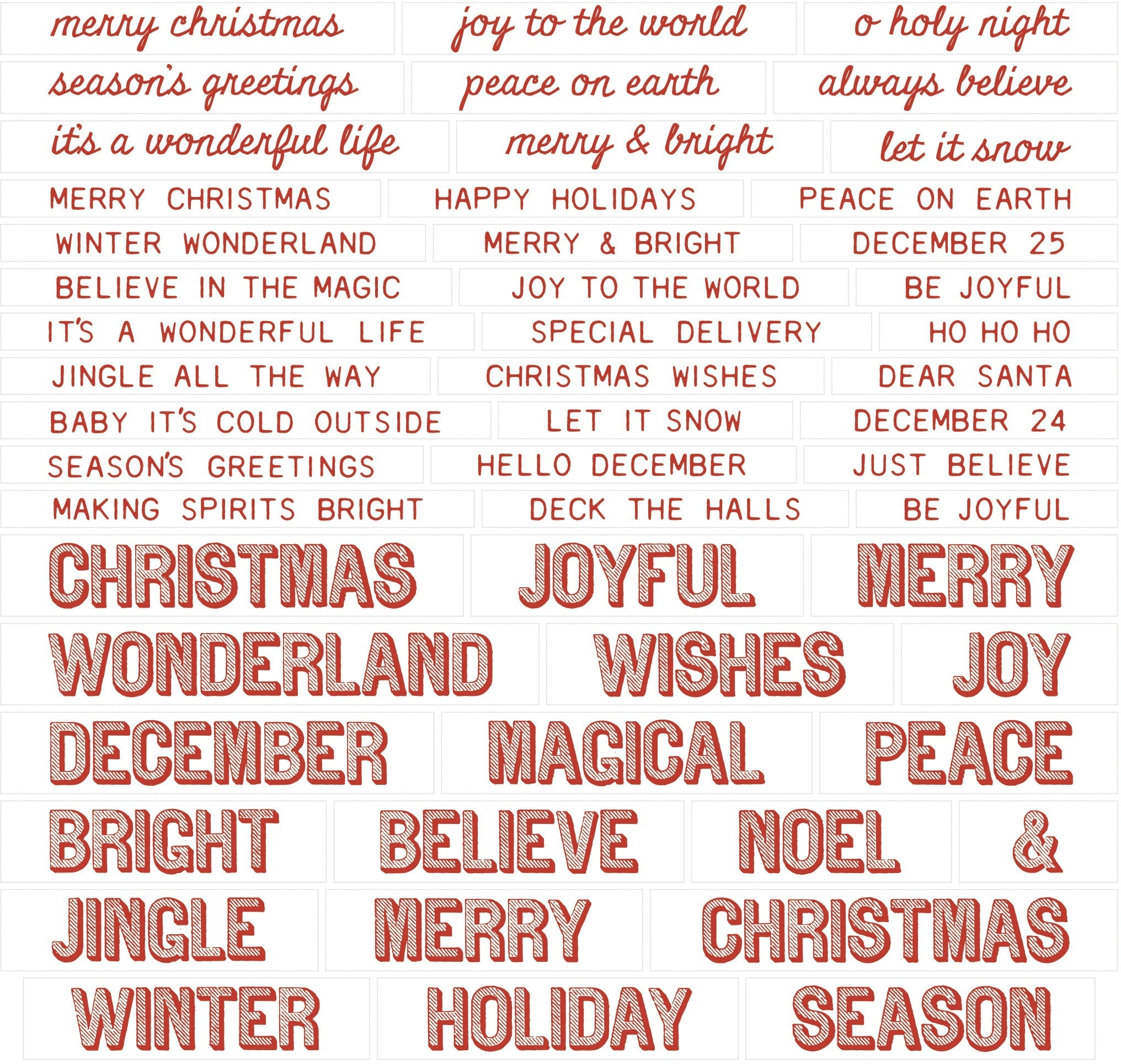 Advantus Idea-Ology Chipboard Quote Chips 52/Pkg - Christmas, Words & Phrases