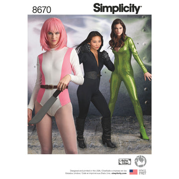 Simplicity 8670 Women's Knit Costume - Sewing Pattern