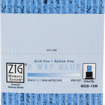 Zig 2-Way Glue Pen 12/Pkg - Chisel Tip