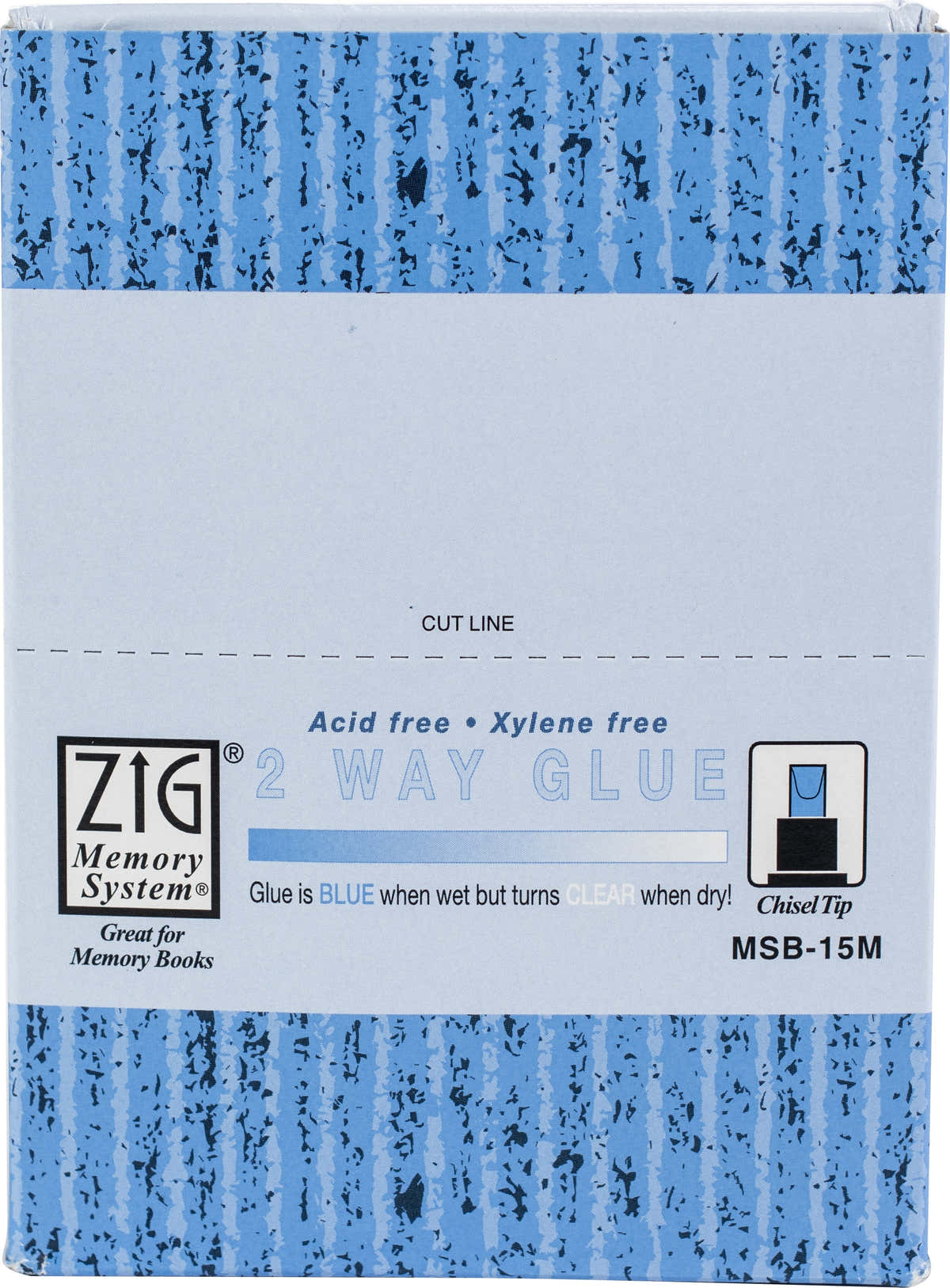 Zig 2-Way Glue Pen 12/Pkg - Chisel Tip
