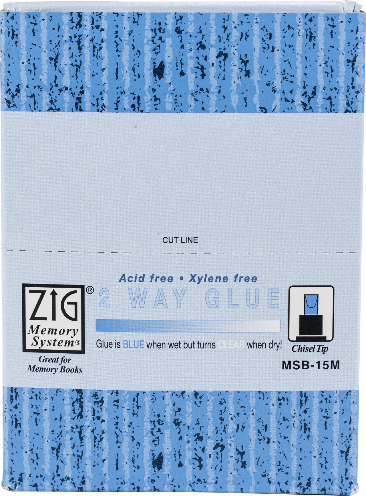 Zig 2-Way Glue Pen 12/Pkg - Chisel Tip