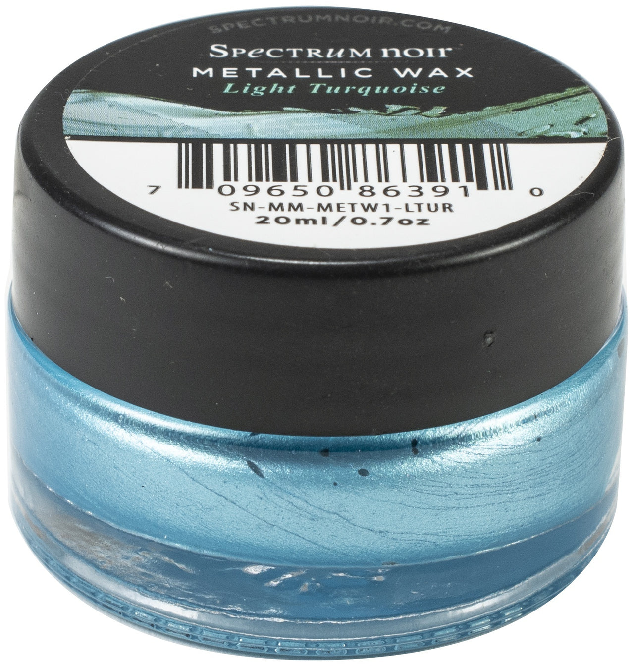 Crafter's Companion Spectrum Noir Metallic Wax .7oz - Light Turquoise