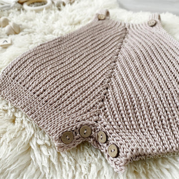 5 sizes - "A" Crochet Romper
